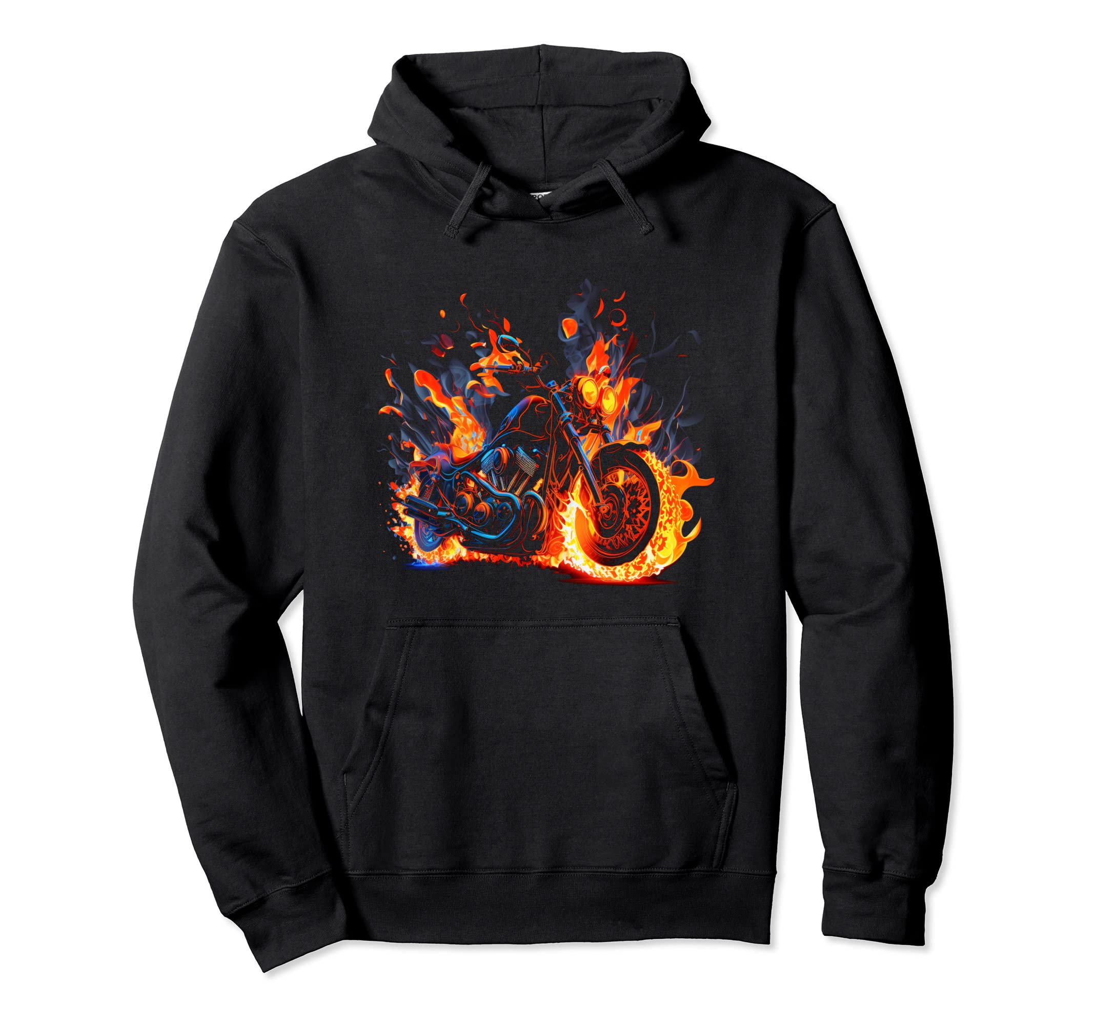 Motorcycle Biker Flames Sportster Hoodie - Streetwear Style Unisex - T-Shirt, Sweatshirt, Hoodie
