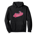 Atlanta Typography American Flag Hoodie - Aesthetic Graphic for Adults - T-Shirt, Sweatshirt, Hoodie