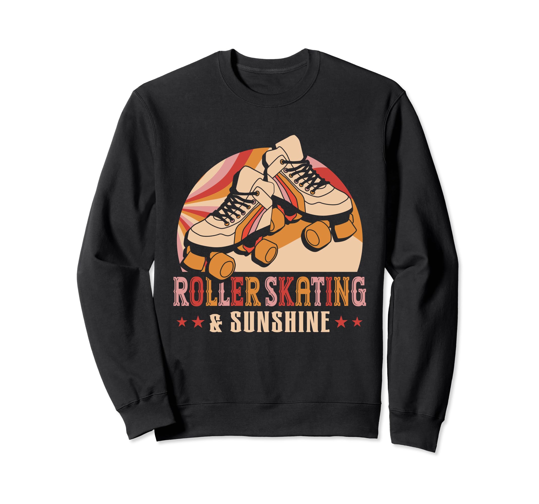 Roller Skating Skater 70S 80S Sweatshirt - Novelty Apparel Men Women - T-Shirt, Sweatshirt, Hoodie