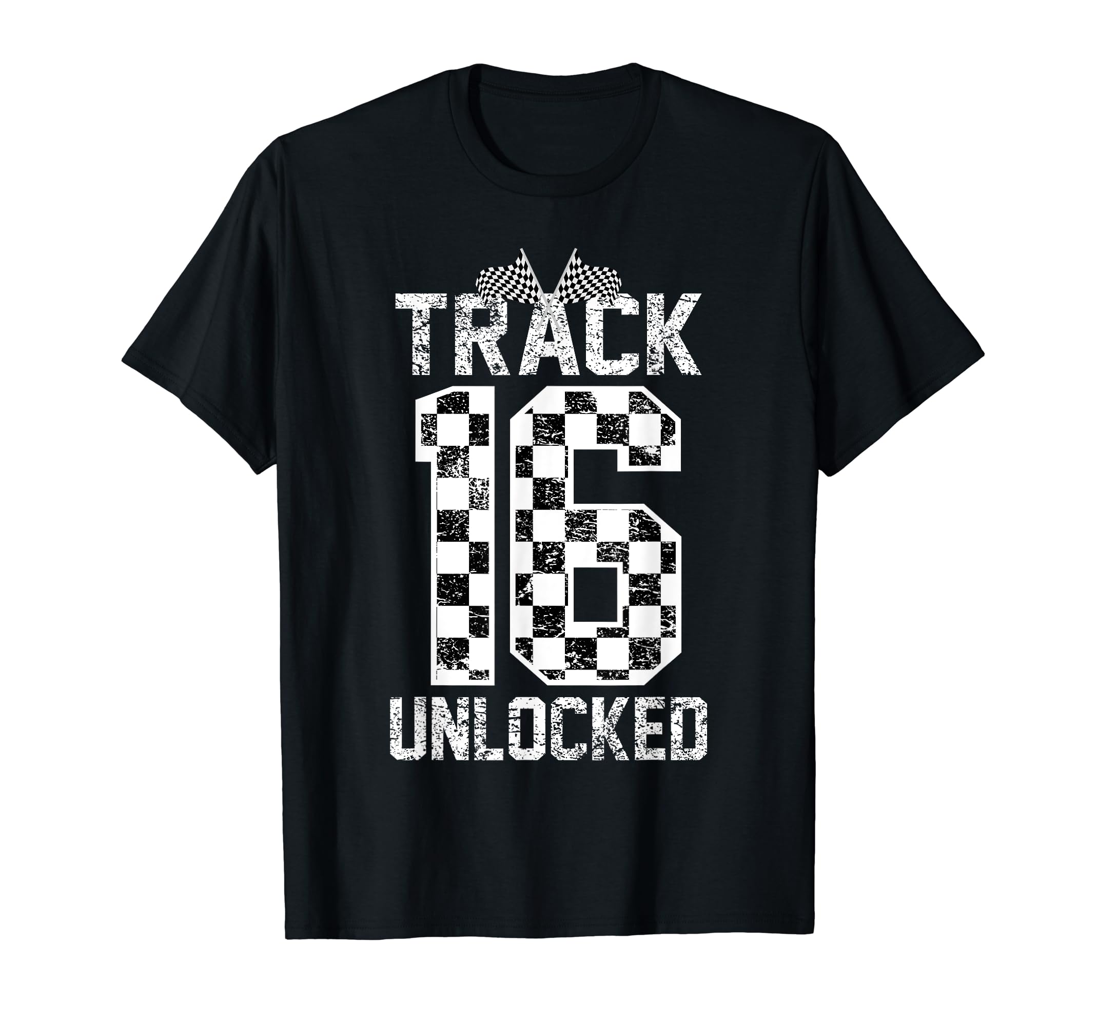 Funny 16 Sixteenth Car Race 16Th Birthday T-Shirt - Trendy Graphic Unisex - T-Shirt, Sweatshirt, Hoodie