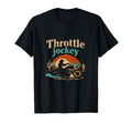 Throttle Jockey Biker Badge Cowboy T-Shirt - Custom Art Print Men Women - T-Shirt, Sweatshirt, Hoodie