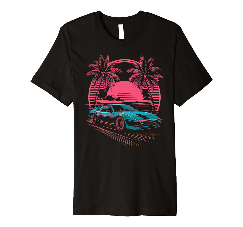 Synthwave Supercar Retrowave 80S T-Shirt - Fun Novelty Design Men Women - T-Shirt, Sweatshirt, Hoodie