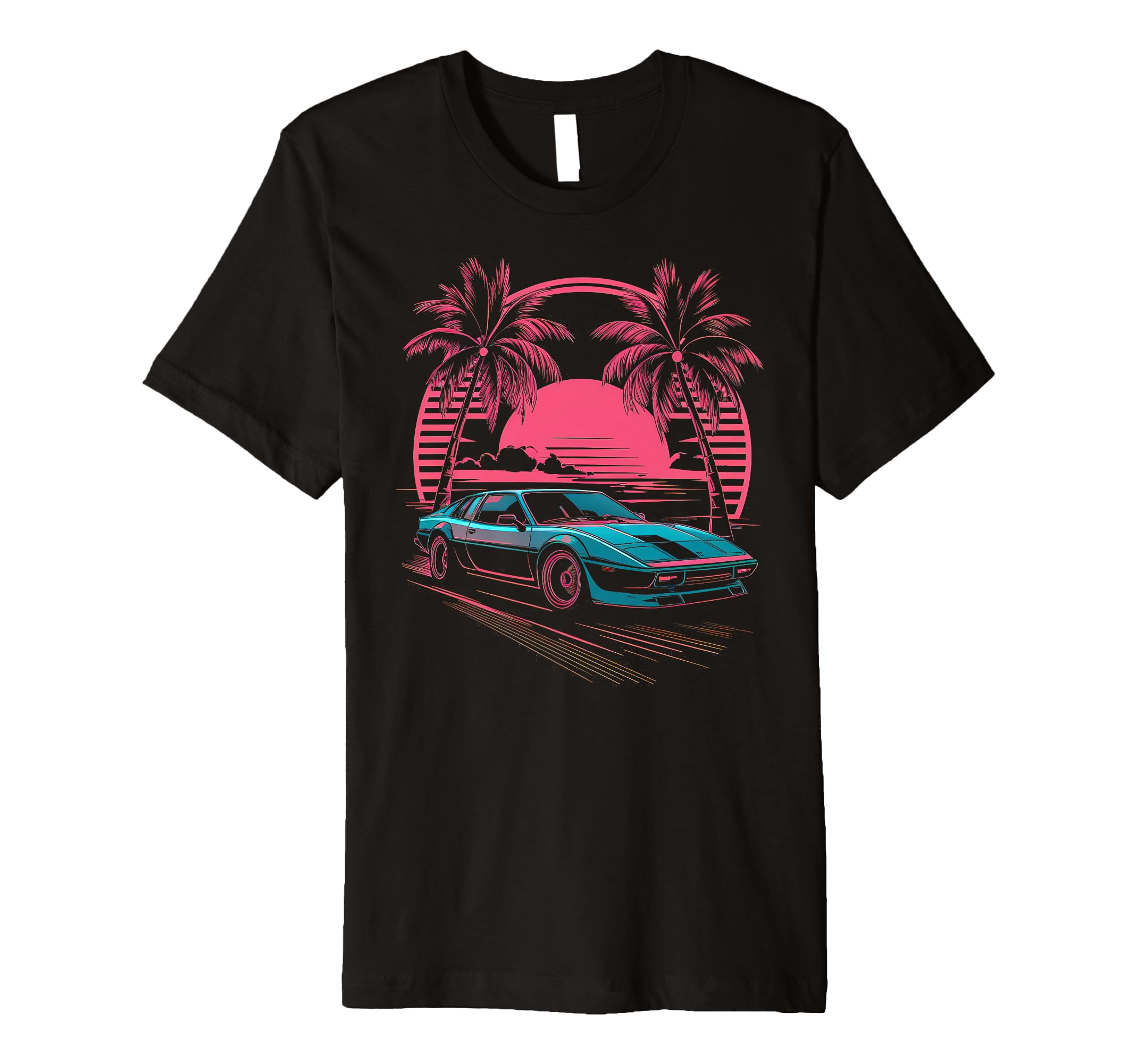 Synthwave Supercar Retrowave 80S T-Shirt - Fun Novelty Design Men Women - T-Shirt, Sweatshirt, Hoodie