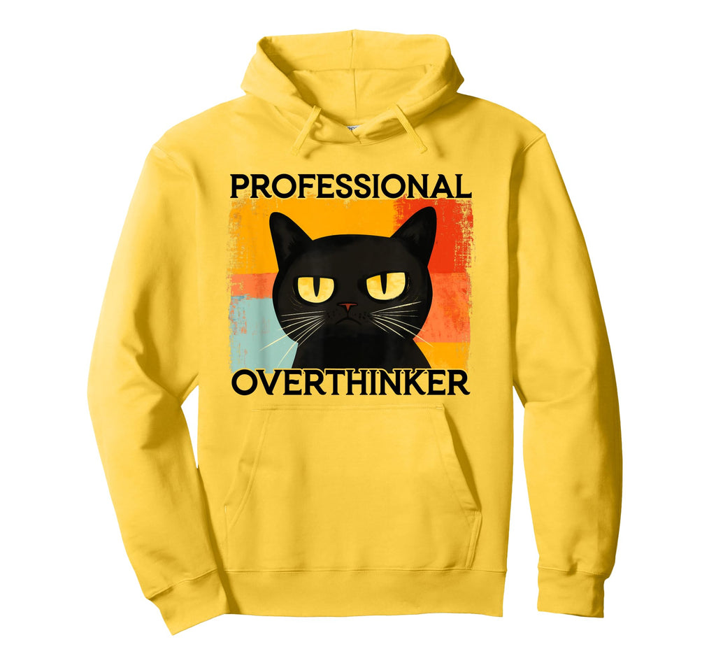 Funny Silly Cat Professional Hoodie - Trendy Graphic for Adults - T-Shirt, Sweatshirt, Hoodie