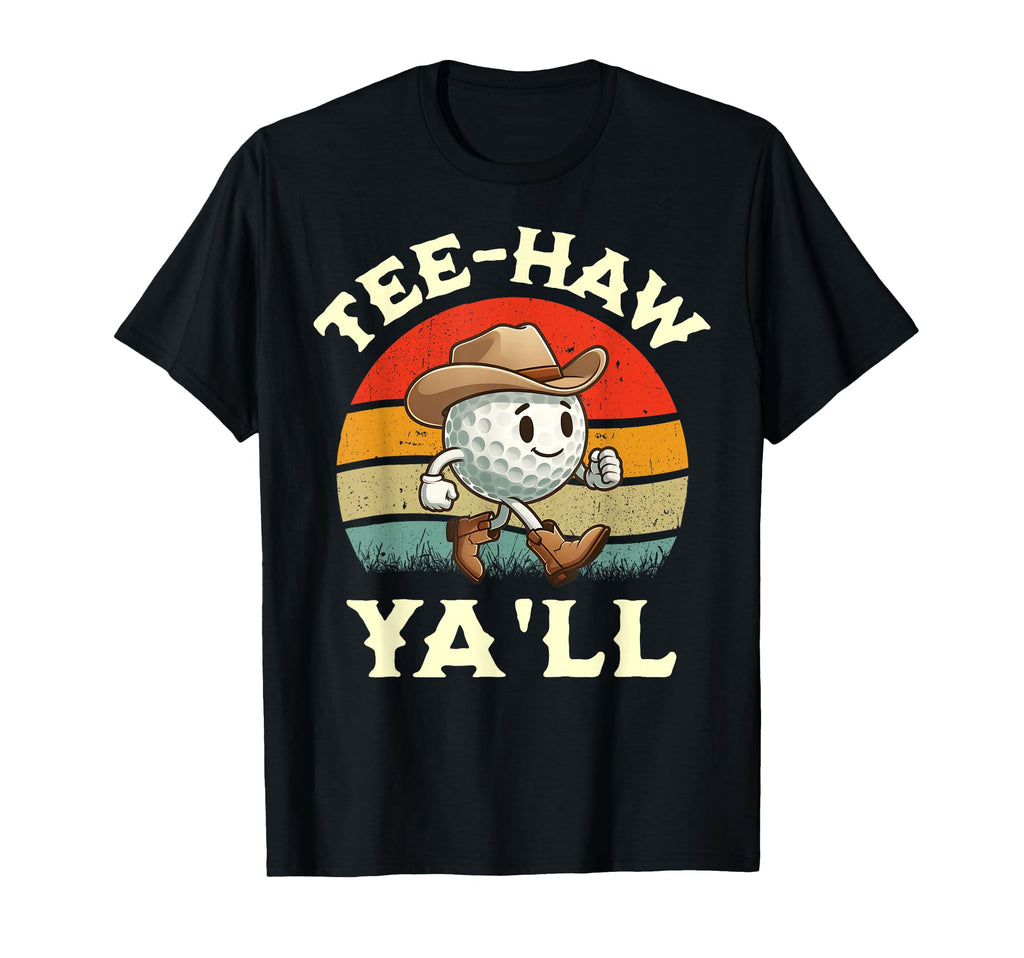 Western Haw Yall Funny Golf Ball Cowboy T-Shirt - Graphic Print Men Women - T-Shirt, Sweatshirt, Hoodie