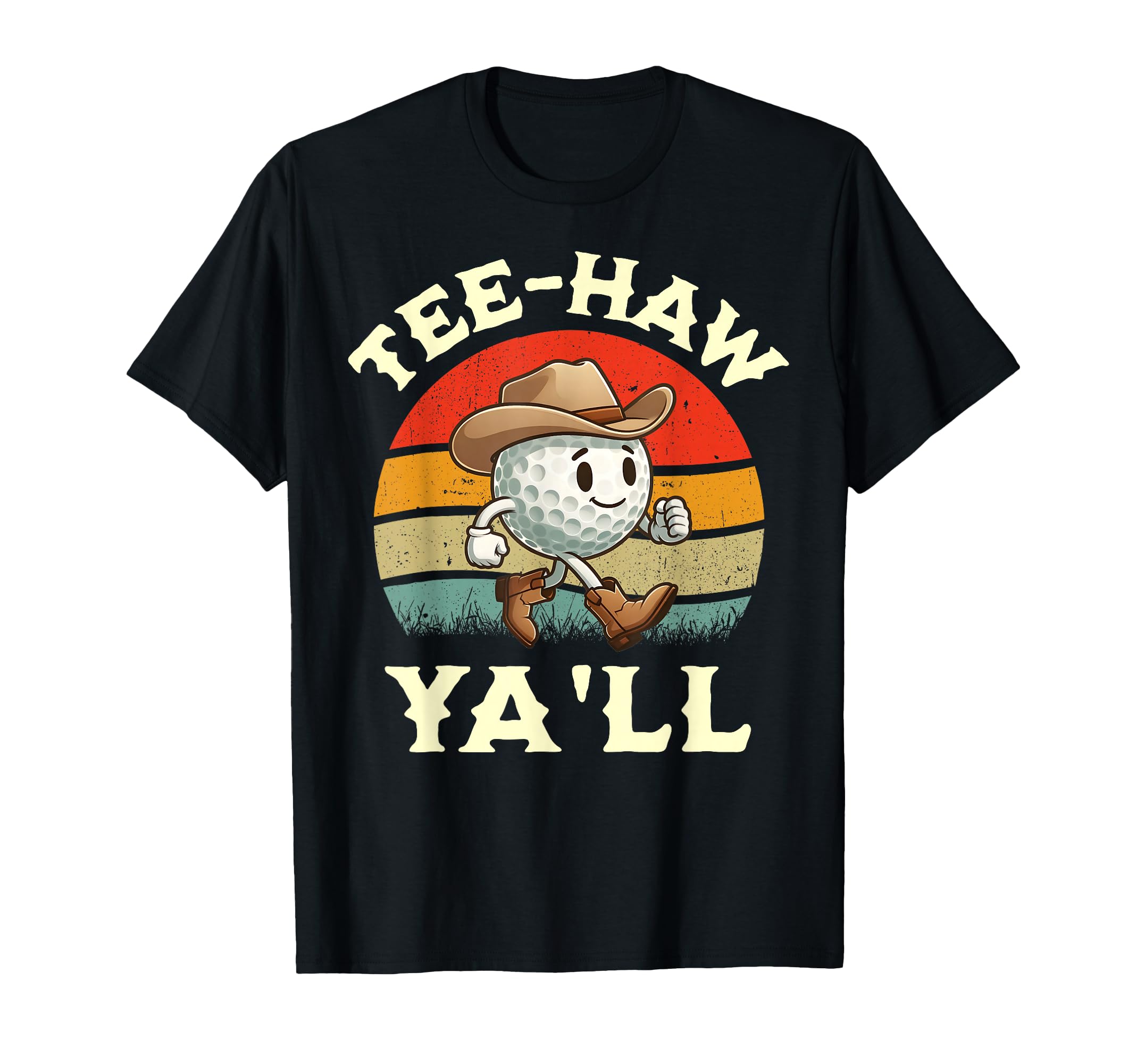 Western Haw Yall Funny Golf Ball Cowboy T-Shirt - Graphic Print Men Women - T-Shirt, Sweatshirt, Hoodie