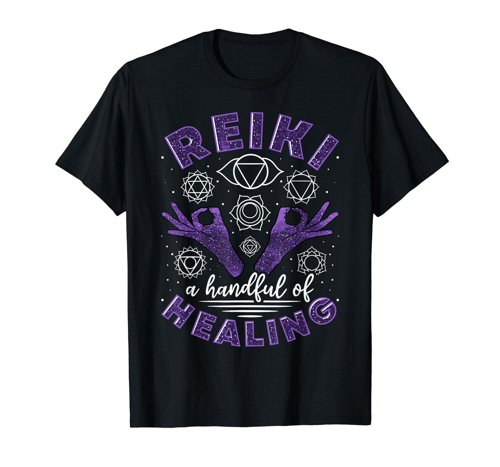 Reiki Handful Healing Meditation Chakra T-Shirt - Graphic Print Men Women - T-Shirt, Sweatshirt, Hoodie