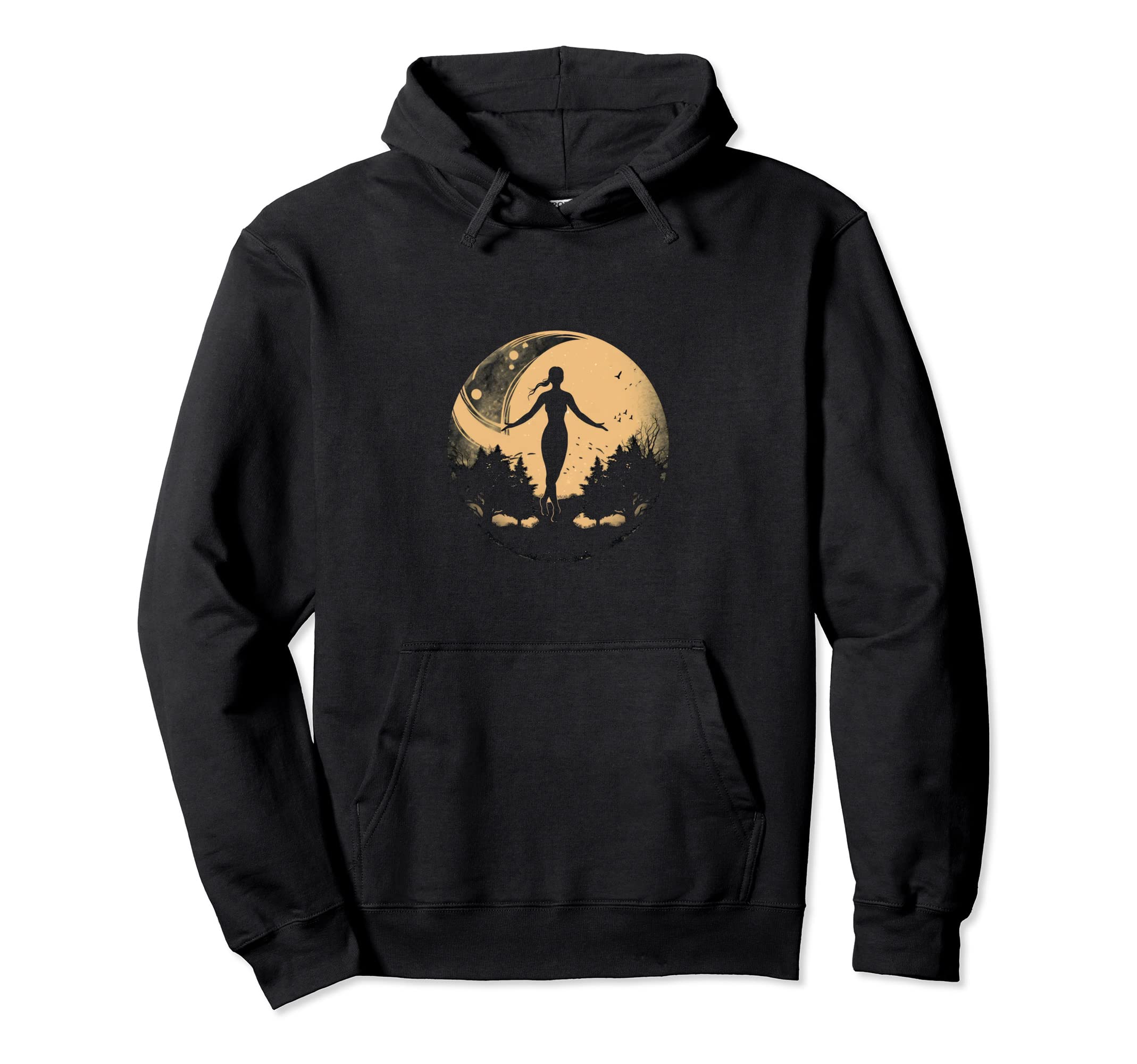 Yoga Yogi Moon Spiritual Meditation Namaste Hoodie - Trendy Graphic Unisex - T-Shirt, Sweatshirt, Hoodie