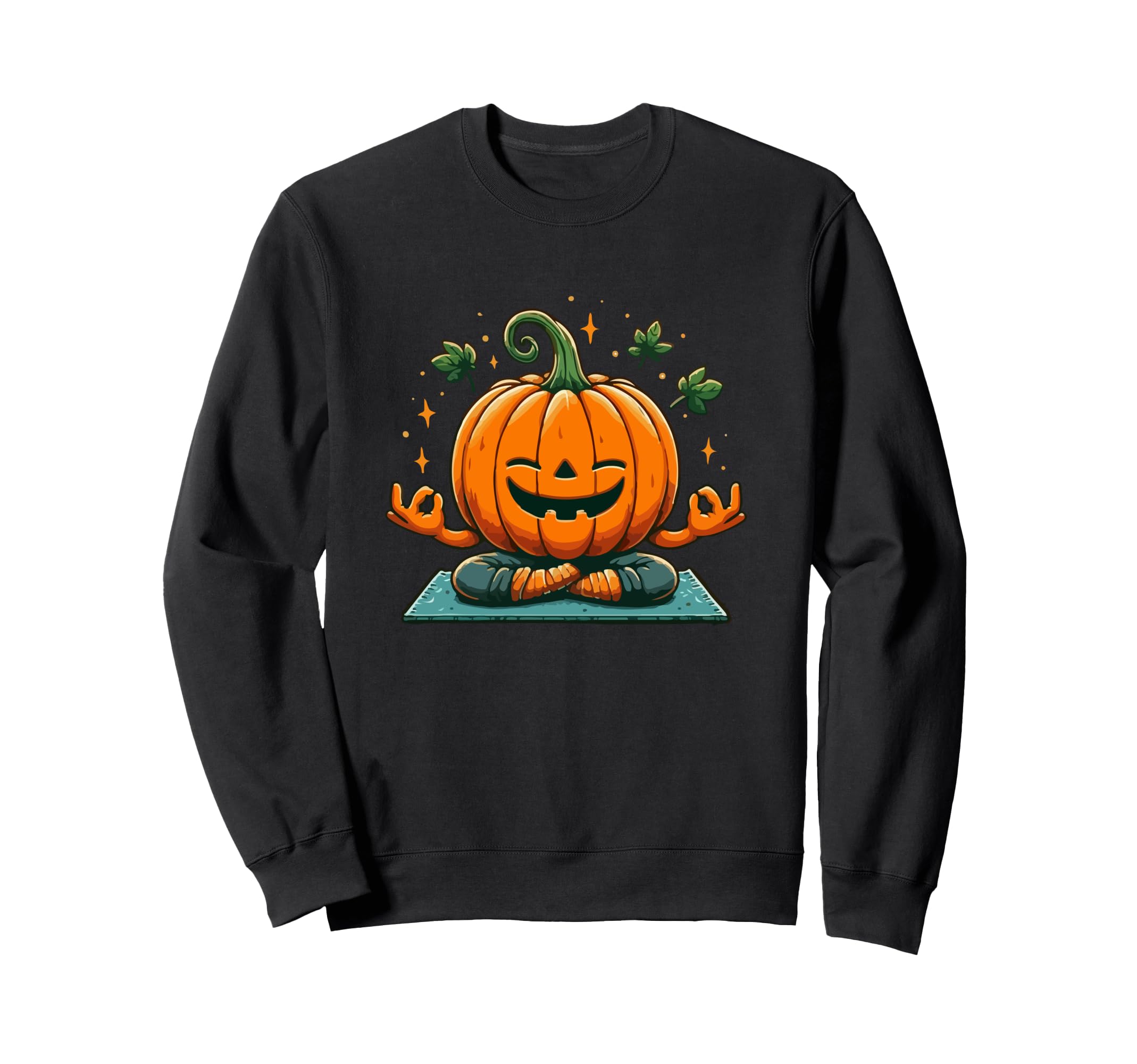 Meditation Pumpkin Yoga Pose Sweatshirt - Minimalist Print for Adults - T-Shirt, Sweatshirt, Hoodie
