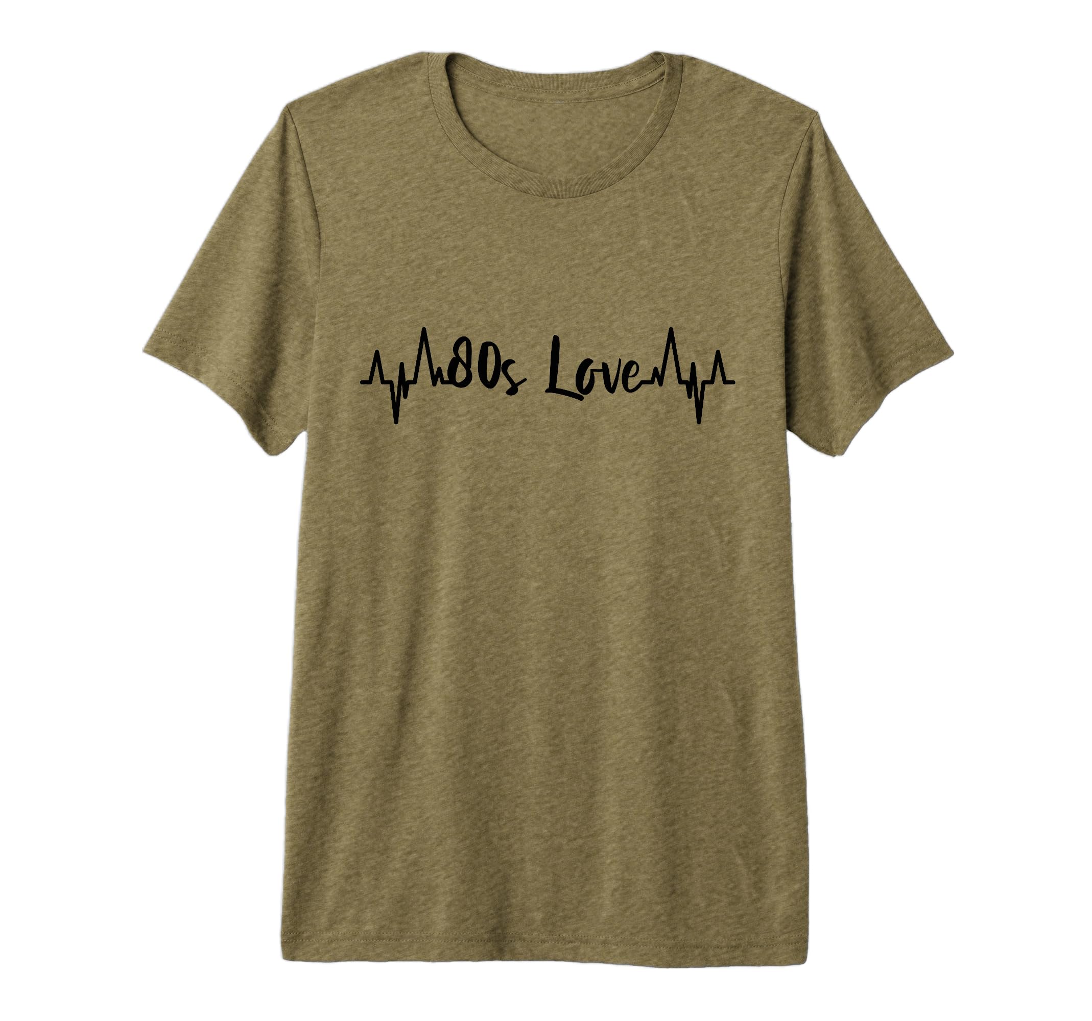 80S Love Cardiogram Lover Retrowave Tri T-Shirt - Novelty Apparel Unisex - T-Shirt, Sweatshirt, Hoodie