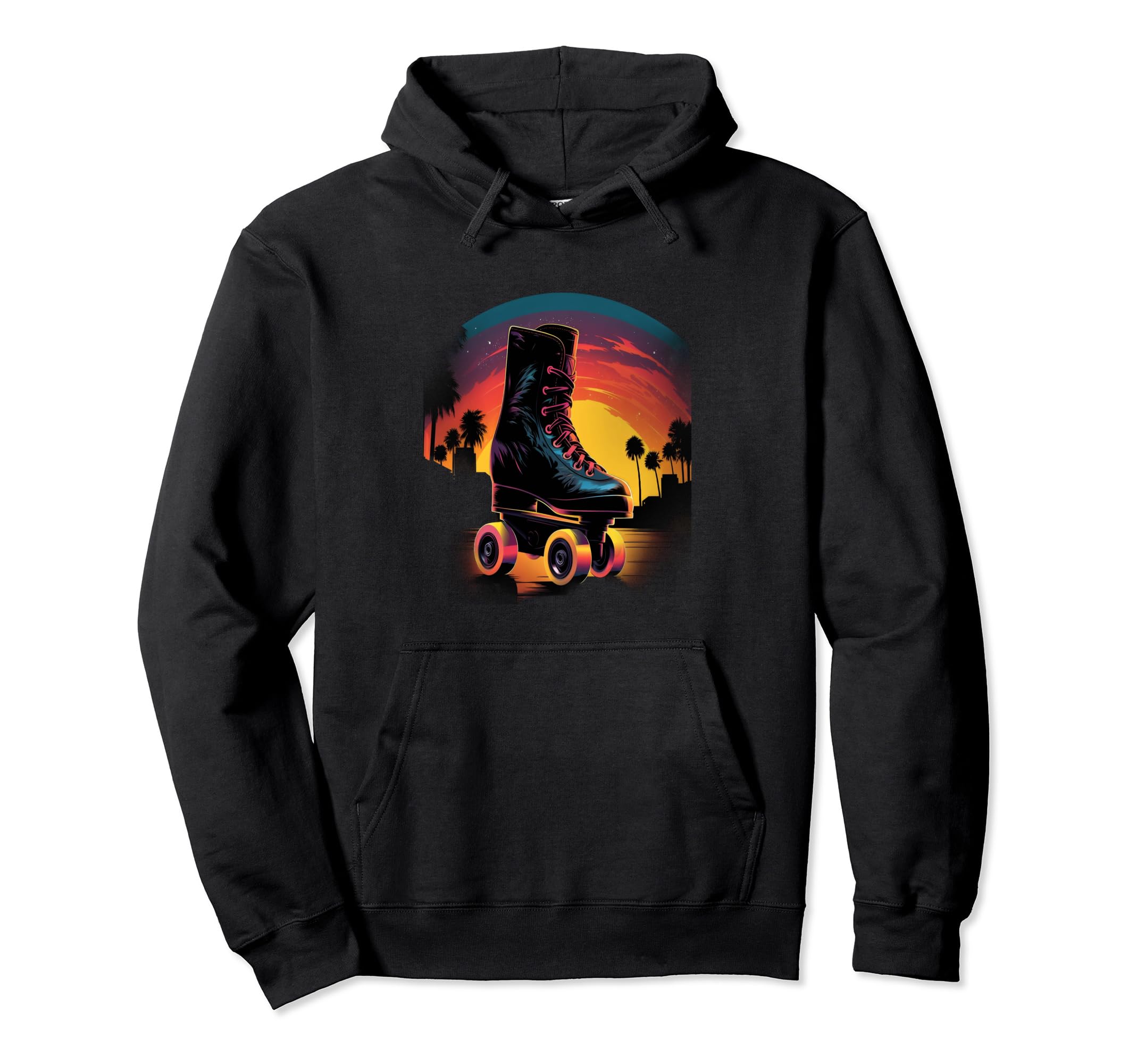 Roller Skates Roller Skating Skater 70S 80S Hoodie - Graphic Print Unisex - T-Shirt, Sweatshirt, Hoodie