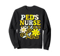 Peds Nurse Flowers Pastel Sweatshirt - Minimalist Print Men Women - T-Shirt, Sweatshirt, Hoodie