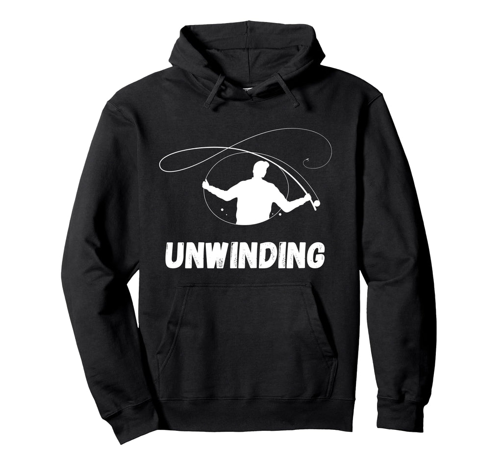 Funny Fishing Self Care Unwinding Hoodie - Casual Everyday Wear for Adults - T-Shirt, Sweatshirt, Hoodie