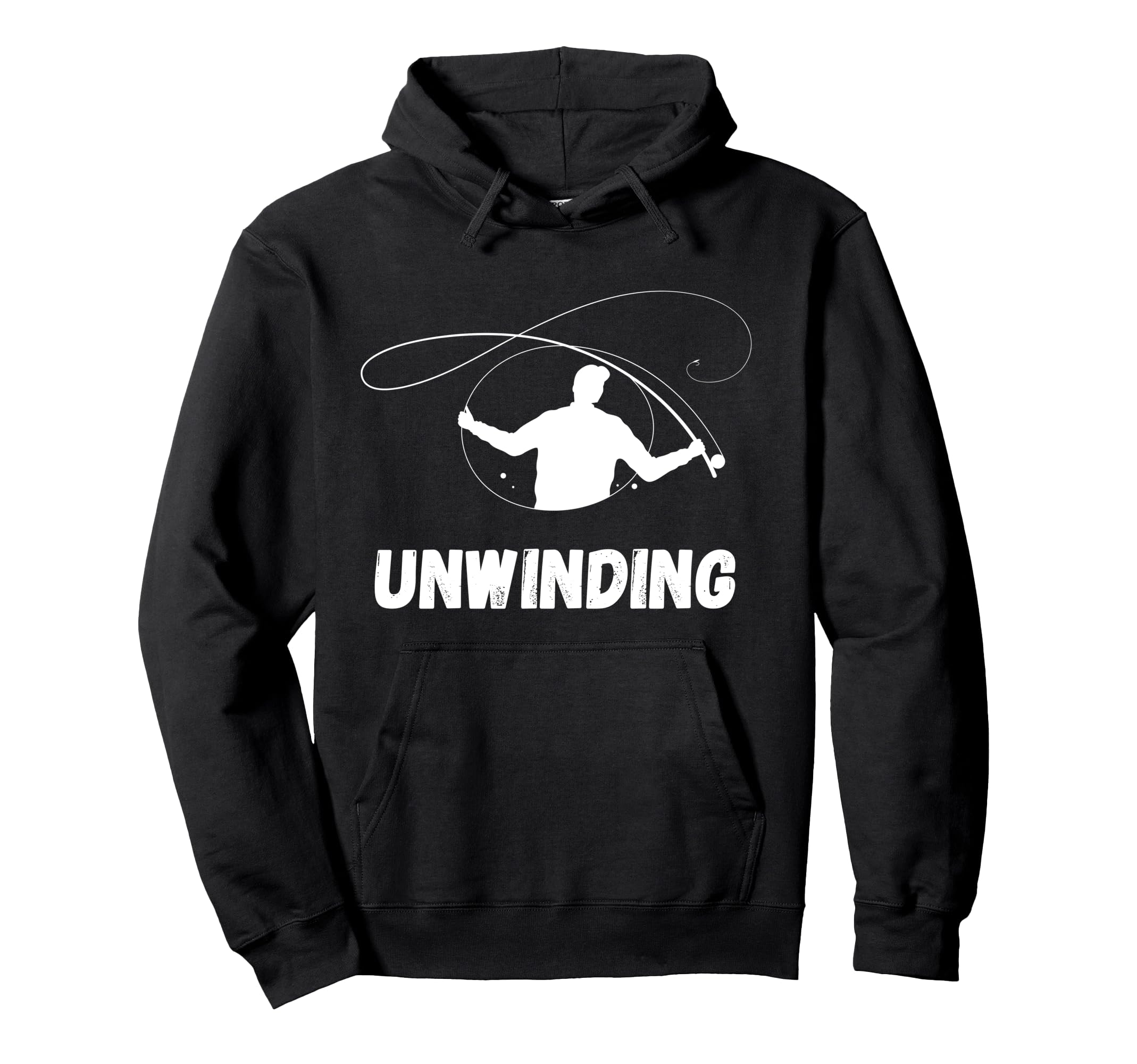 Funny Fishing Self Care Unwinding Hoodie - Casual Everyday Wear for Adults - T-Shirt, Sweatshirt, Hoodie