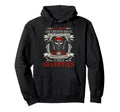 Biker Skull Seventies Motorcycle Rider Hoodie - Novelty Apparel for Adults - T-Shirt, Sweatshirt, Hoodie
