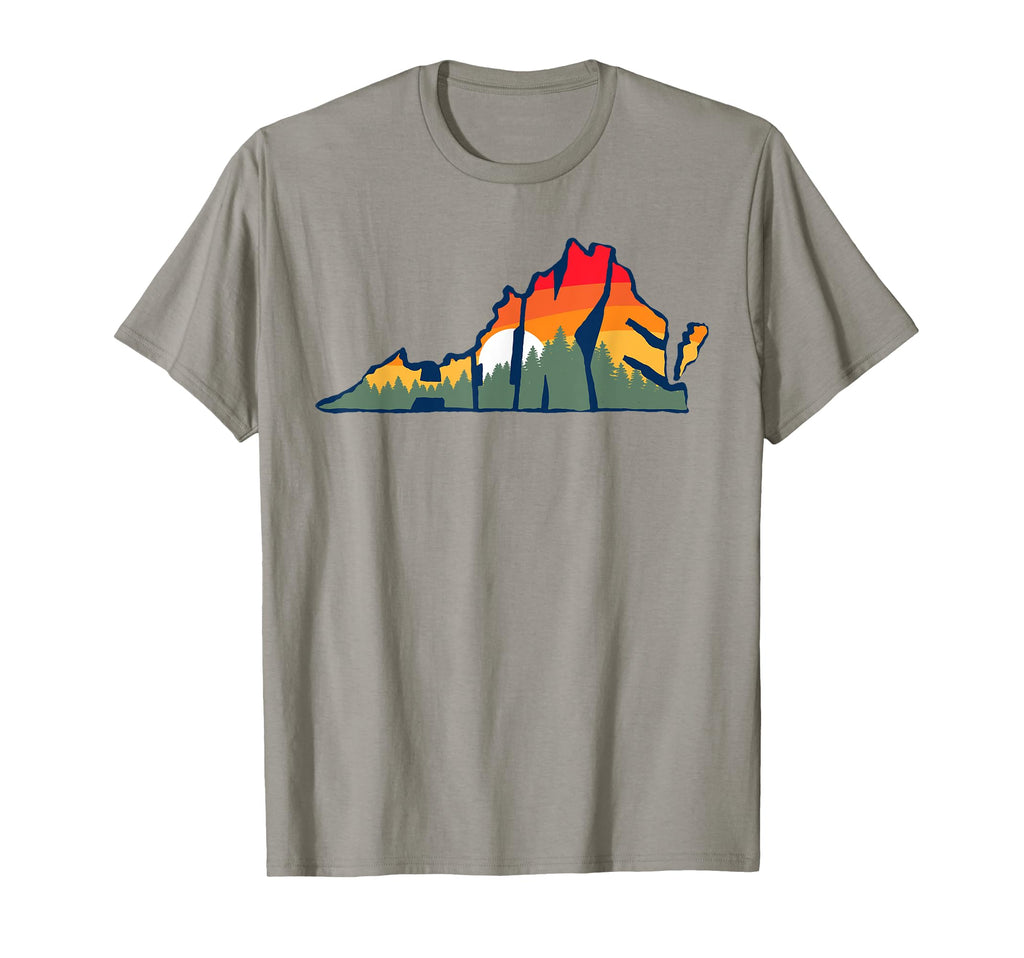 Hike Virginia Outdoor Hiking Typography T-Shirt - Unique Graphic Unisex - T-Shirt, Sweatshirt, Hoodie