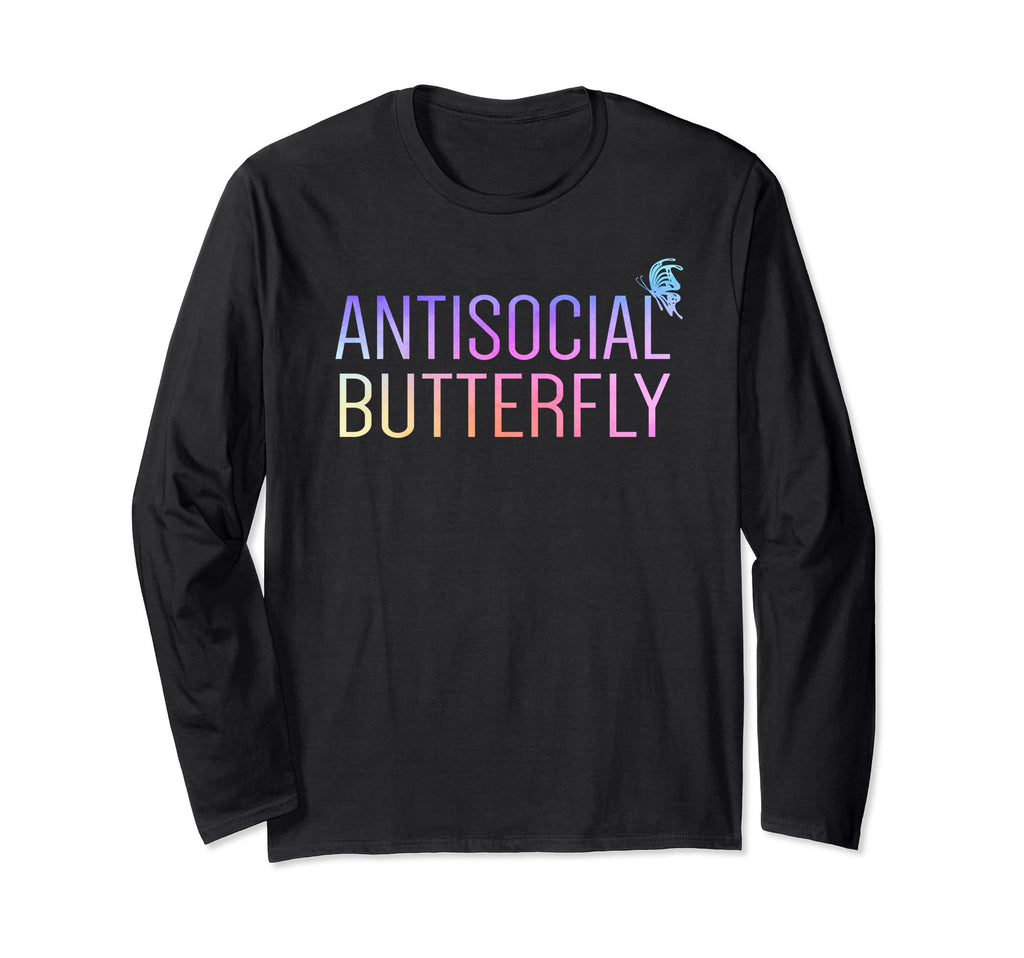 Antisocial Butterfly Funny Introvert T-Shirt - Minimalist Print for Adults - T-Shirt, Sweatshirt, Hoodie