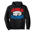 Los Angeles Compton California Typography Hoodie - Graphic Print Unisex - T-Shirt, Sweatshirt, Hoodie