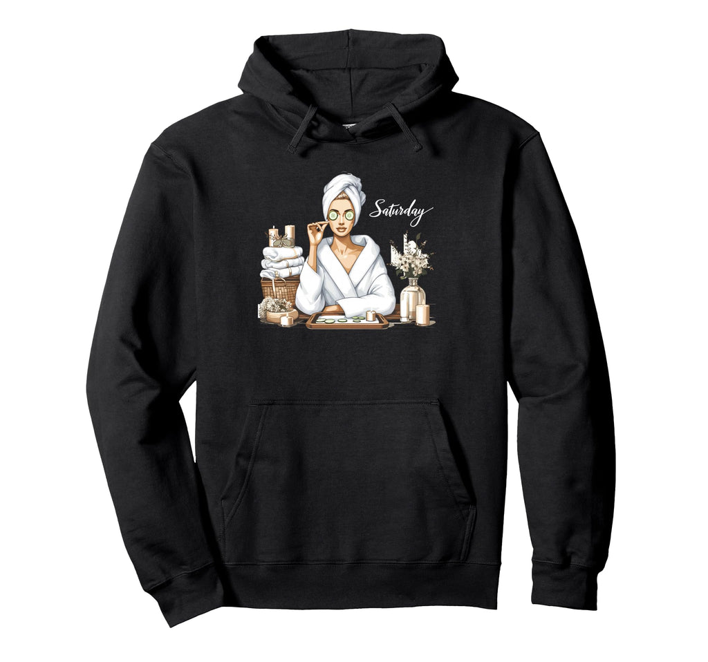 Saturday Spa Day Diva Self Care Self Hoodie - Minimalist Print for Adults - T-Shirt, Sweatshirt, Hoodie