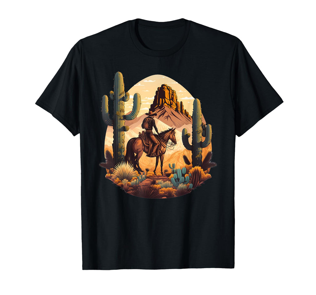 Cowboy T Shirts Horse Riding Western T-Shirt - Graphic Print for Adults - T-Shirt, Sweatshirt, Hoodie