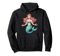 Meditation Mermaid Yoga Pose Relaxing Hoodie - Novelty Apparel Men Women - T-Shirt, Sweatshirt, Hoodie