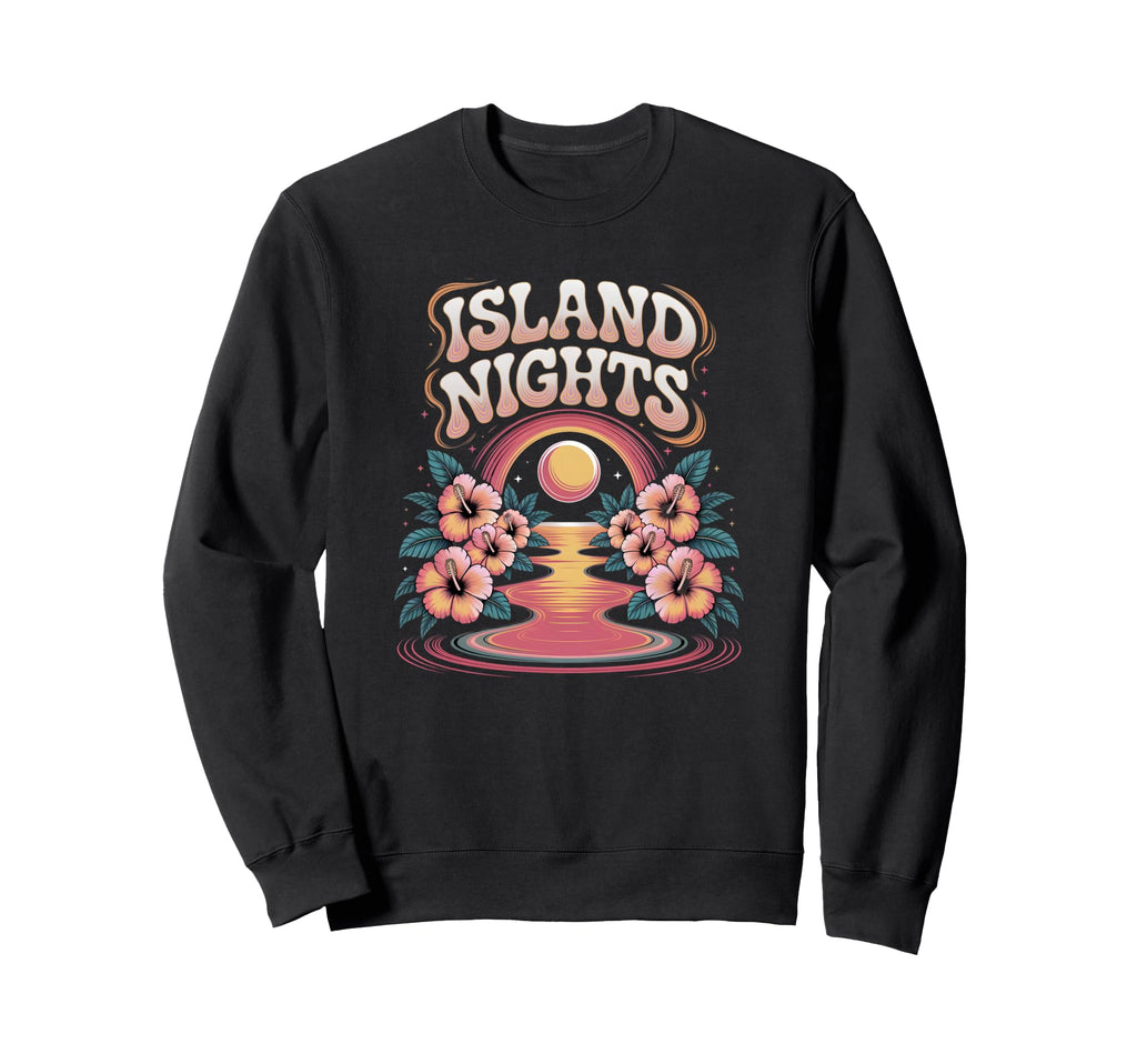Island Nights Aesthetic Tropical Sweatshirt - Casual Everyday Wear Unisex - T-Shirt, Sweatshirt, Hoodie