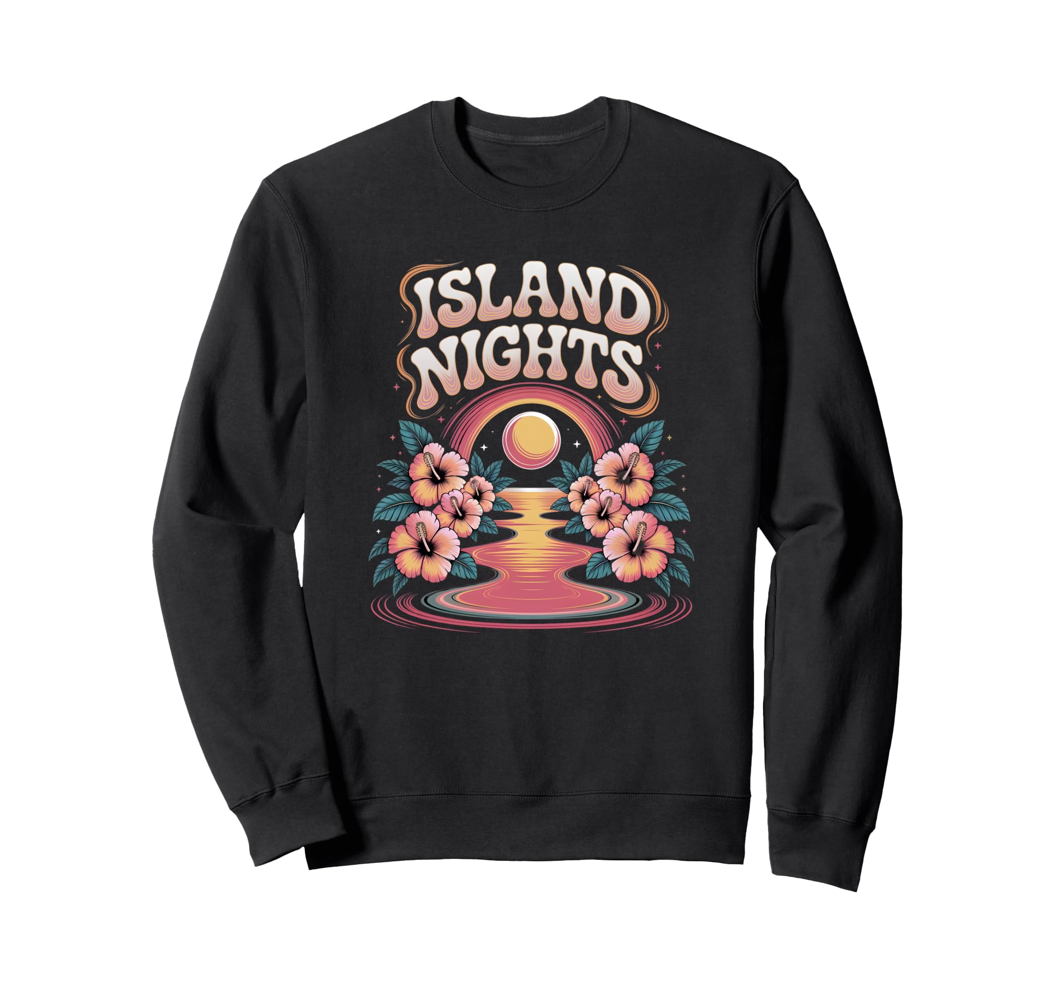 Island Nights Aesthetic Tropical Sweatshirt - Casual Everyday Wear Unisex - T-Shirt, Sweatshirt, Hoodie