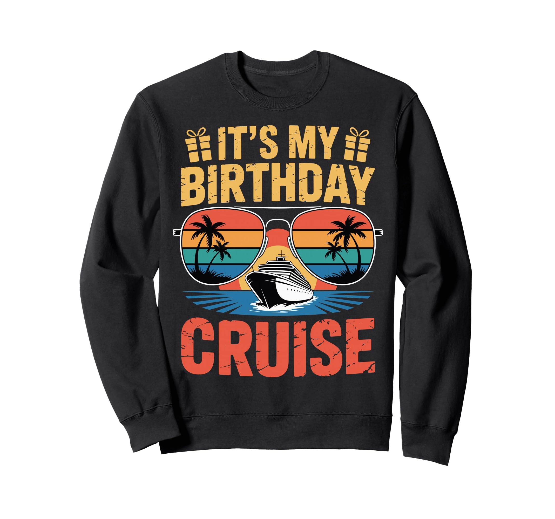 Tropical Sunset Ocean Vacation Sweatshirt - Fun Novelty Design for Adults - T-Shirt, Sweatshirt, Hoodie