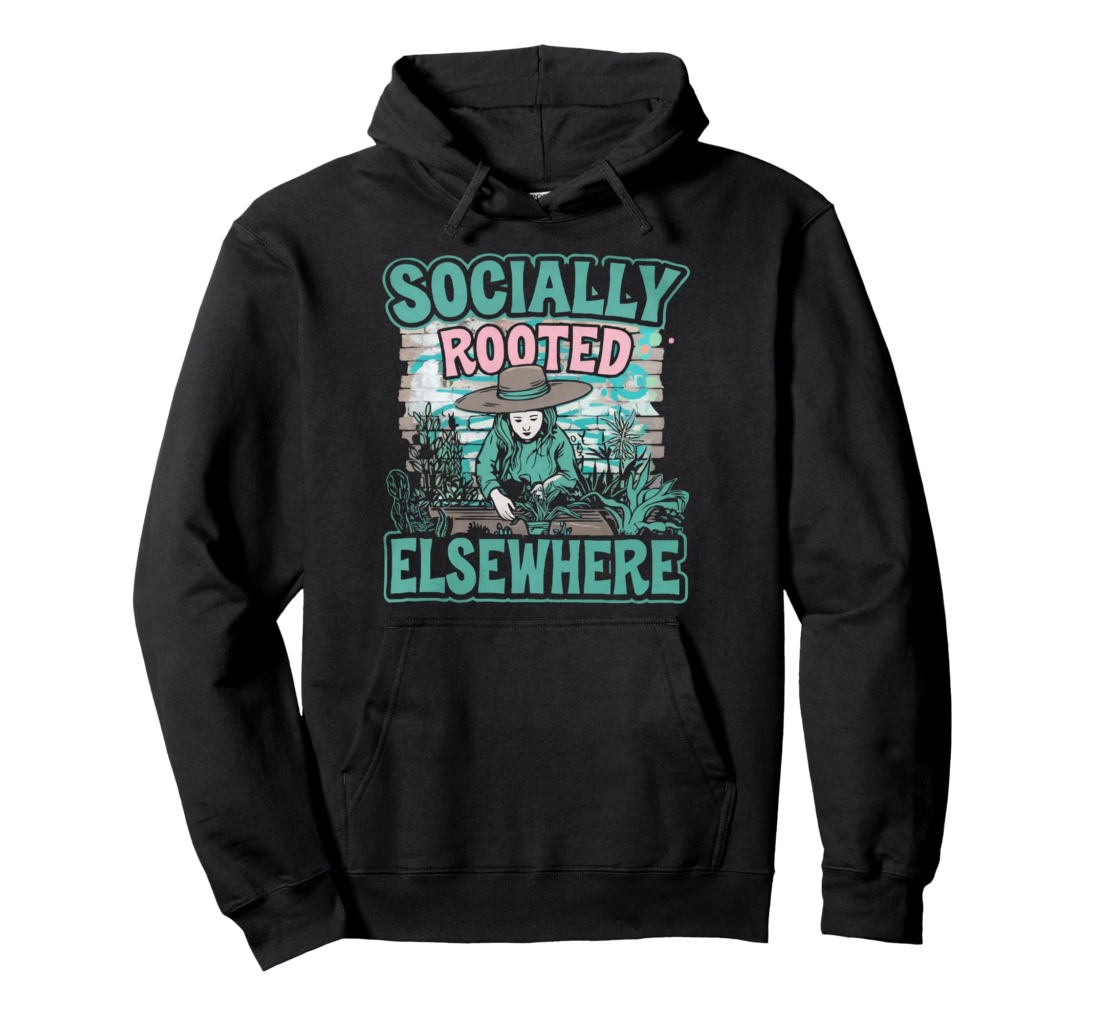 Introvert Gardener Shyness Garden Hoodie - Trendy Graphic for Adults - T-Shirt, Sweatshirt, Hoodie