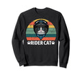 Rider Cat Biking Motorcycle Kitty Sweatshirt - Novelty Apparel Men Women - T-Shirt, Sweatshirt, Hoodie