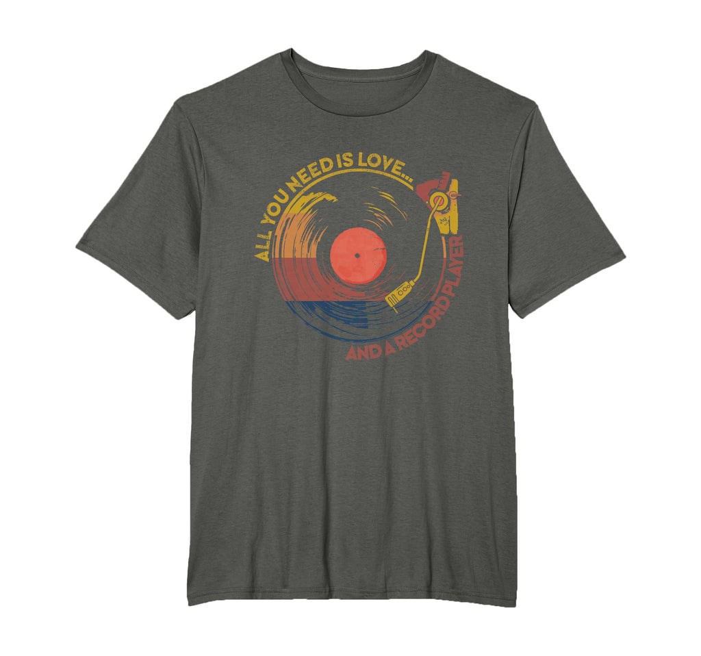 Vinyl All You Need Is Love And Record T-Shirt - Unique Graphic Men Women - T-Shirt, Sweatshirt, Hoodie