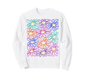 Colorful Flower Pattern Vibrant Sweatshirt - Trendy Graphic for Adults - T-Shirt, Sweatshirt, Hoodie