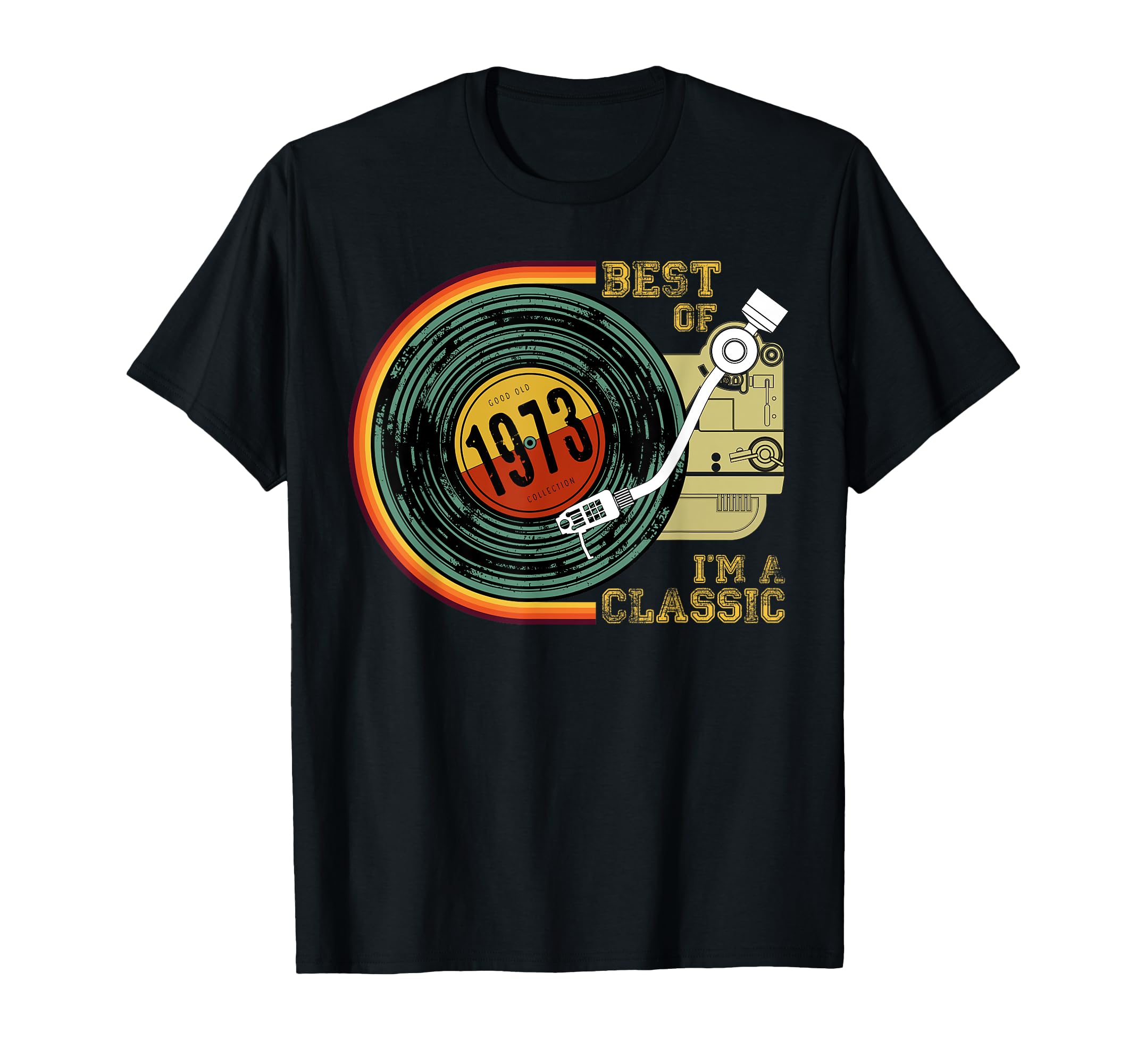 1973 Im 48Th Birthday Vinyl T-Shirt - Minimalist Print Men Women - T-Shirt, Sweatshirt, Hoodie