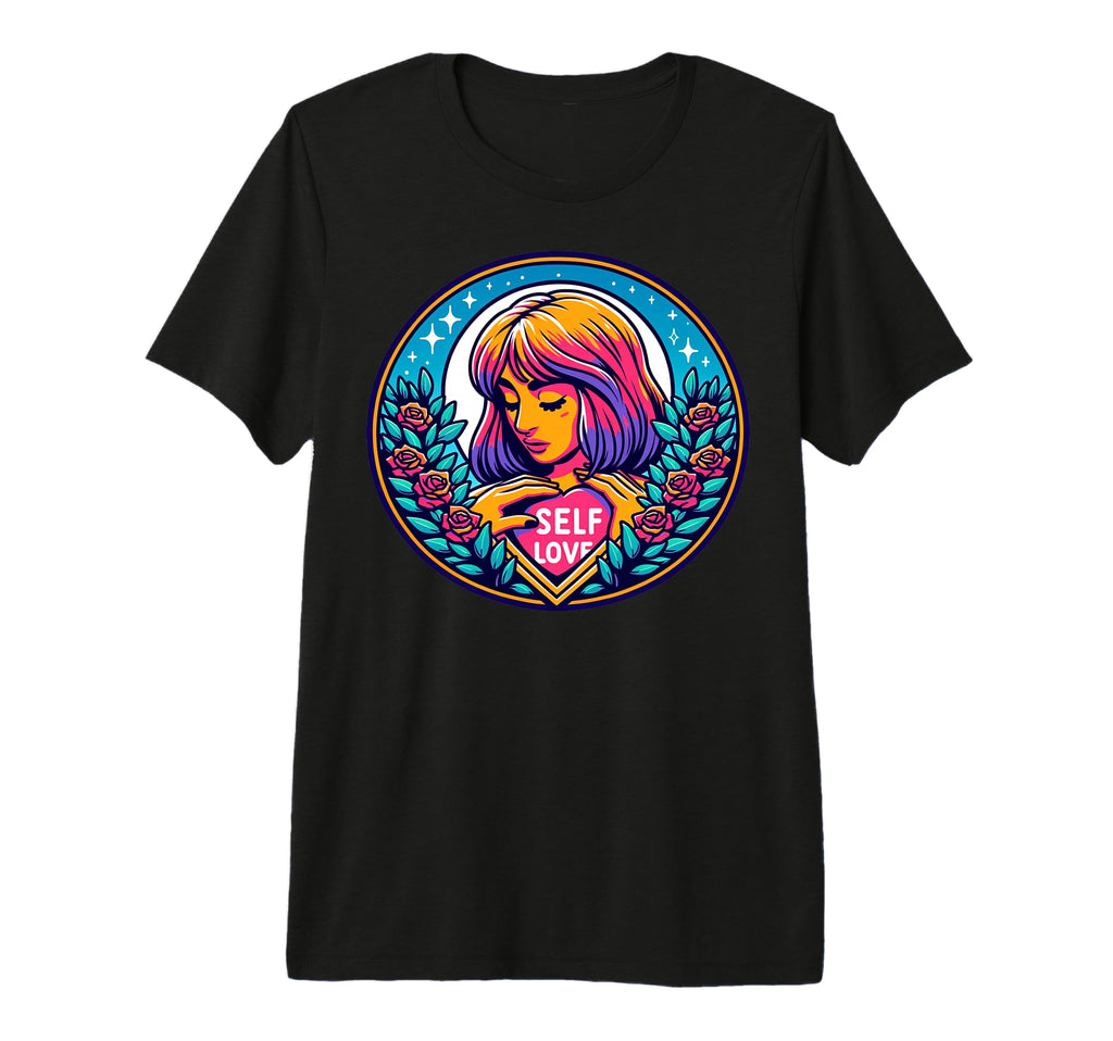 Self Love Illustration Promoting T-Shirt - Graphic Print for Adults - T-Shirt, Sweatshirt, Hoodie