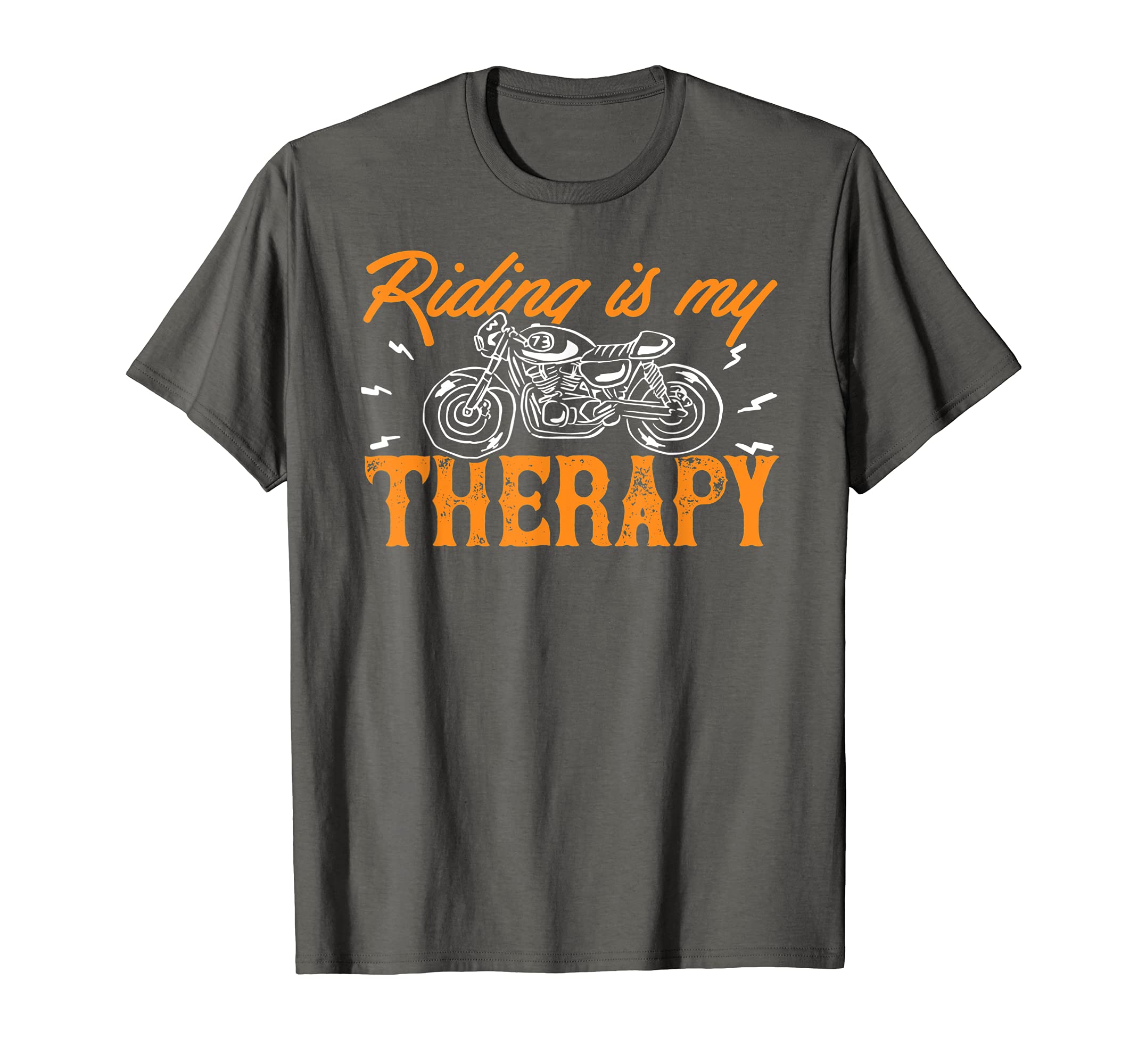 Riding Is My Therapy Motorcycle T-Shirt - Custom Art Print for Adults - T-Shirt, Sweatshirt, Hoodie