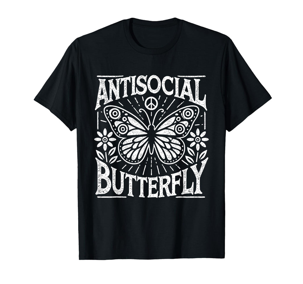 Antisocial Butterfly T-Shirt - Trendy Graphic for Adults - T-Shirt, Sweatshirt, Hoodie