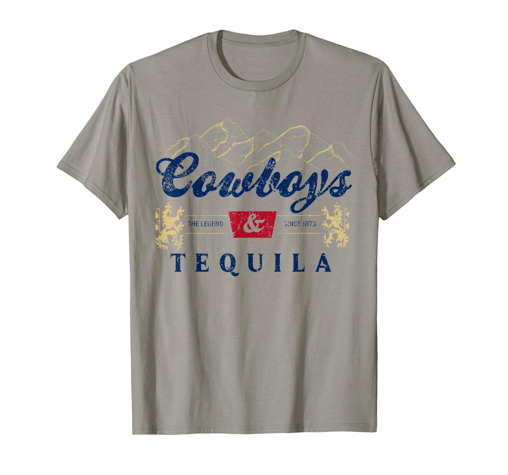 Cowboys And Tequila Western Funny T-Shirt - Minimalist Print for Adults - T-Shirt, Sweatshirt, Hoodie