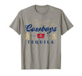 Cowboys And Tequila Western Funny T-Shirt - Minimalist Print for Adults - T-Shirt, Sweatshirt, Hoodie