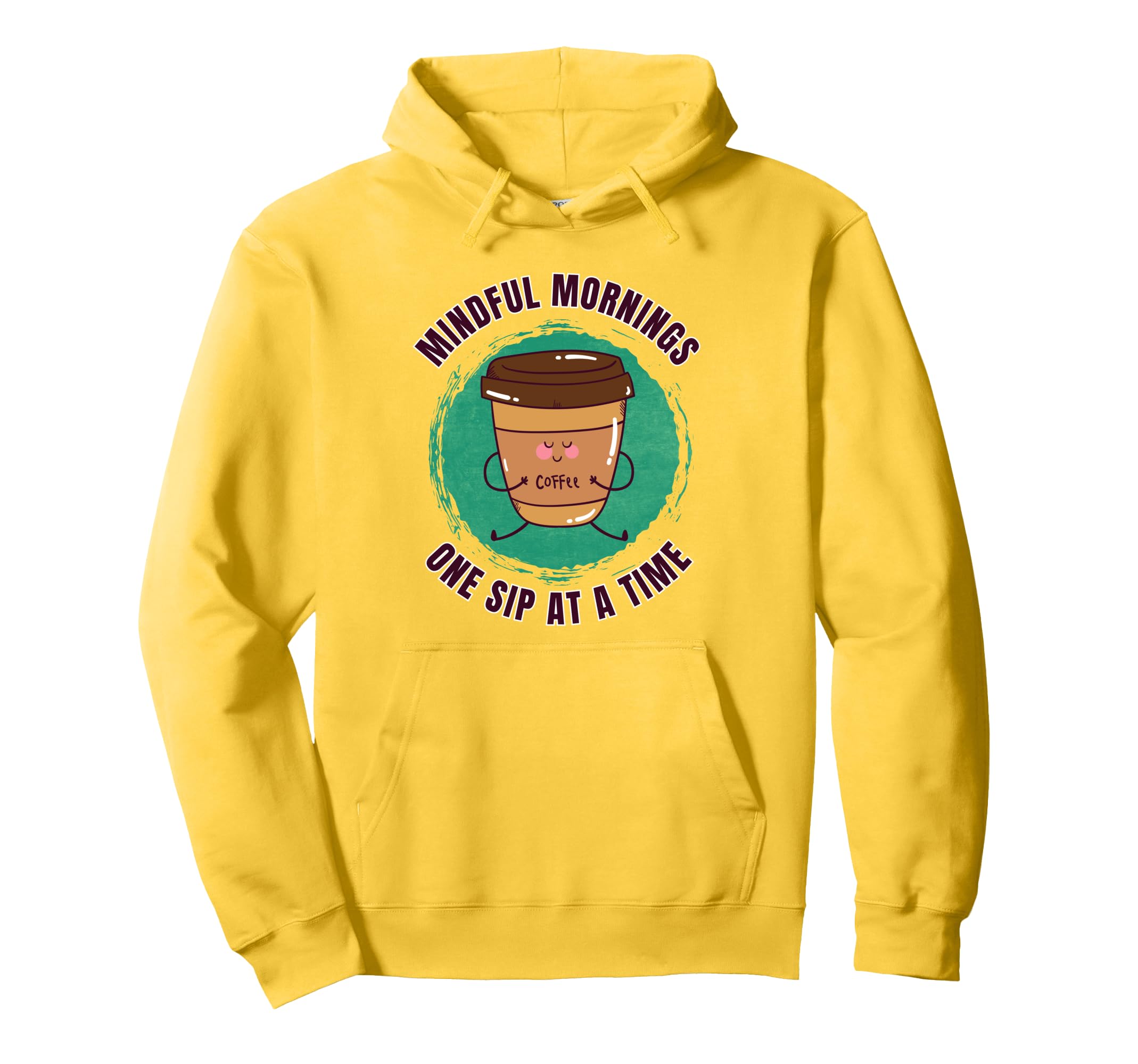 Funny Coffee Yoga Mindfulness Caffeine Hoodie - Graphic Print for Adults - T-Shirt, Sweatshirt, Hoodie