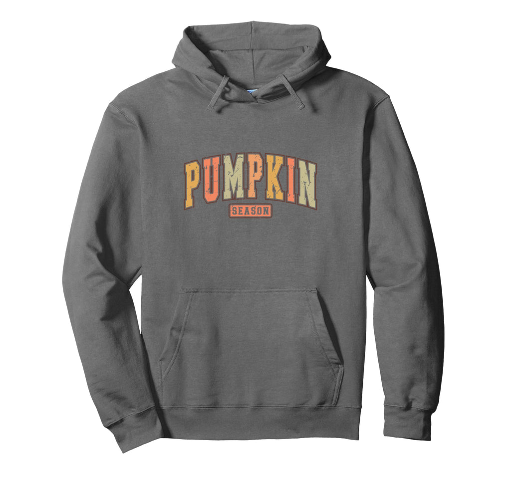 Pumpkin Season Typography Grunge Effect Hoodie - Custom Art Print Unisex - T-Shirt, Sweatshirt, Hoodie
