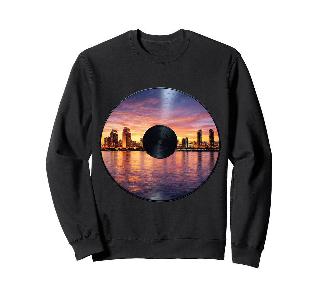 San Diego California Vinyl Sweatshirt - Aesthetic Graphic for Adults - T-Shirt, Sweatshirt, Hoodie