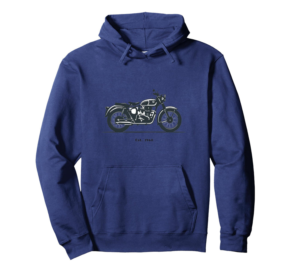 Motorcycle Est 1960 Biker Hoodie - Unique Graphic for Adults - T-Shirt, Sweatshirt, Hoodie