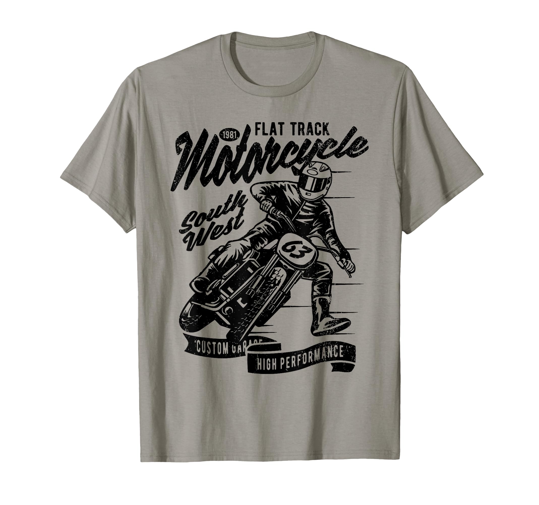 Flat Track Motorcycle Race T-Shirt - Aesthetic Graphic Unisex - T-Shirt, Sweatshirt, Hoodie