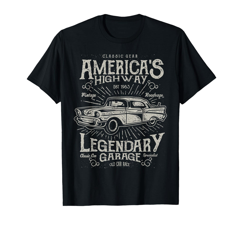 Car Rockabilly Old School 50S 60S Car T-Shirt - Aesthetic Graphic Unisex - T-Shirt, Sweatshirt, Hoodie