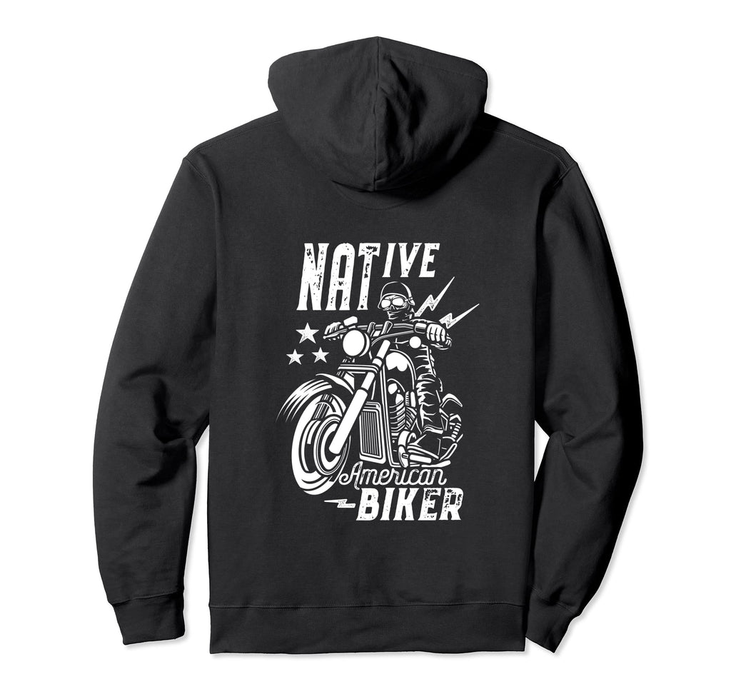 Native American Indian Biker Motorcycle Hoodie - Custom Art Print Unisex - T-Shirt, Sweatshirt, Hoodie