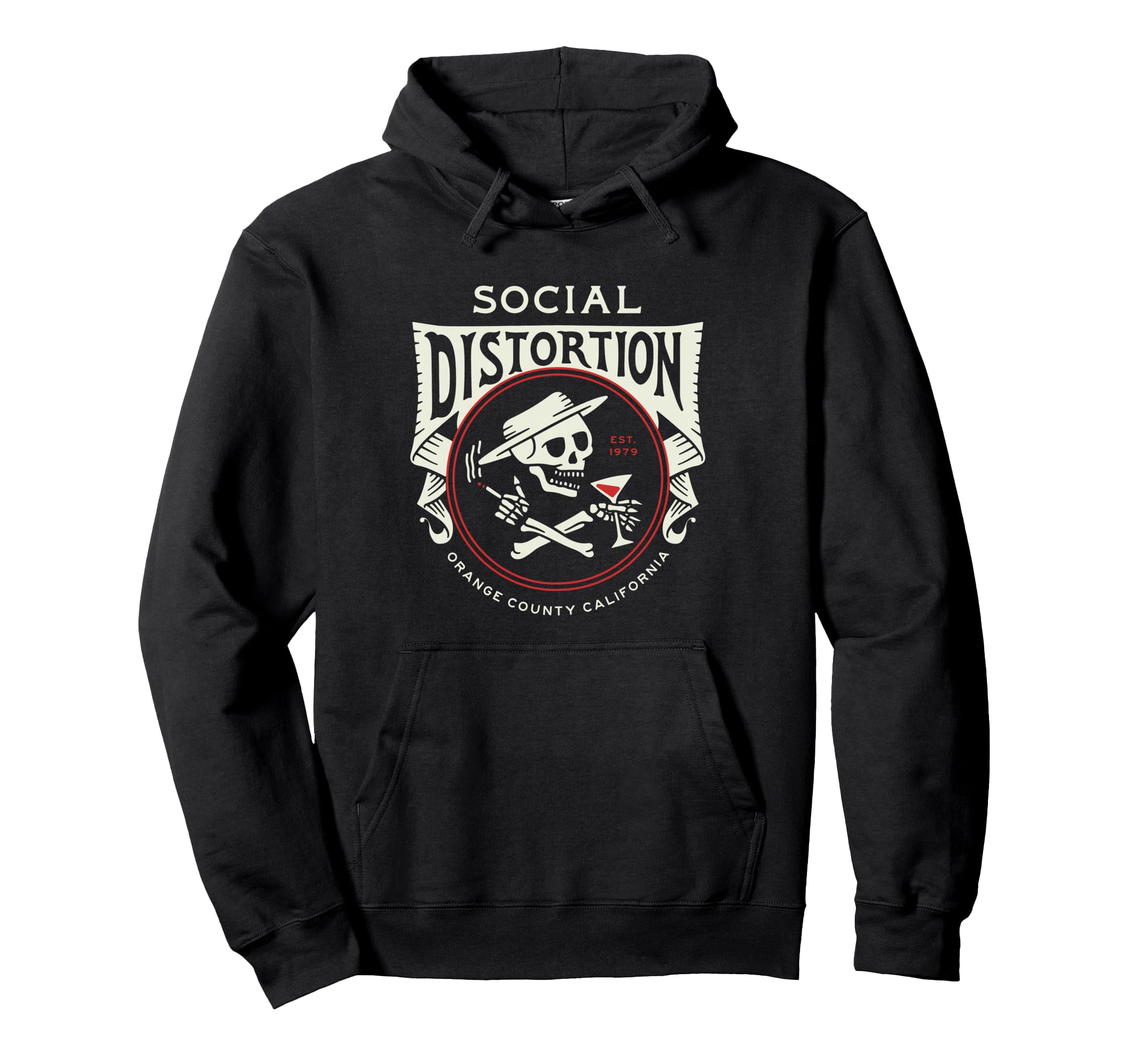 Social Distortion Skelly Circle Hoodie - Graphic Print Unisex - T-Shirt, Sweatshirt, Hoodie