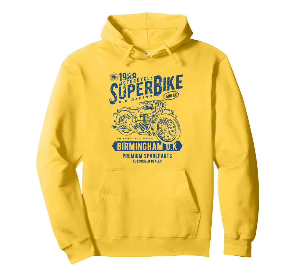 U K Superbike Motorcycle Race Hoodie - Fun Novelty Design for Adults - T-Shirt, Sweatshirt, Hoodie