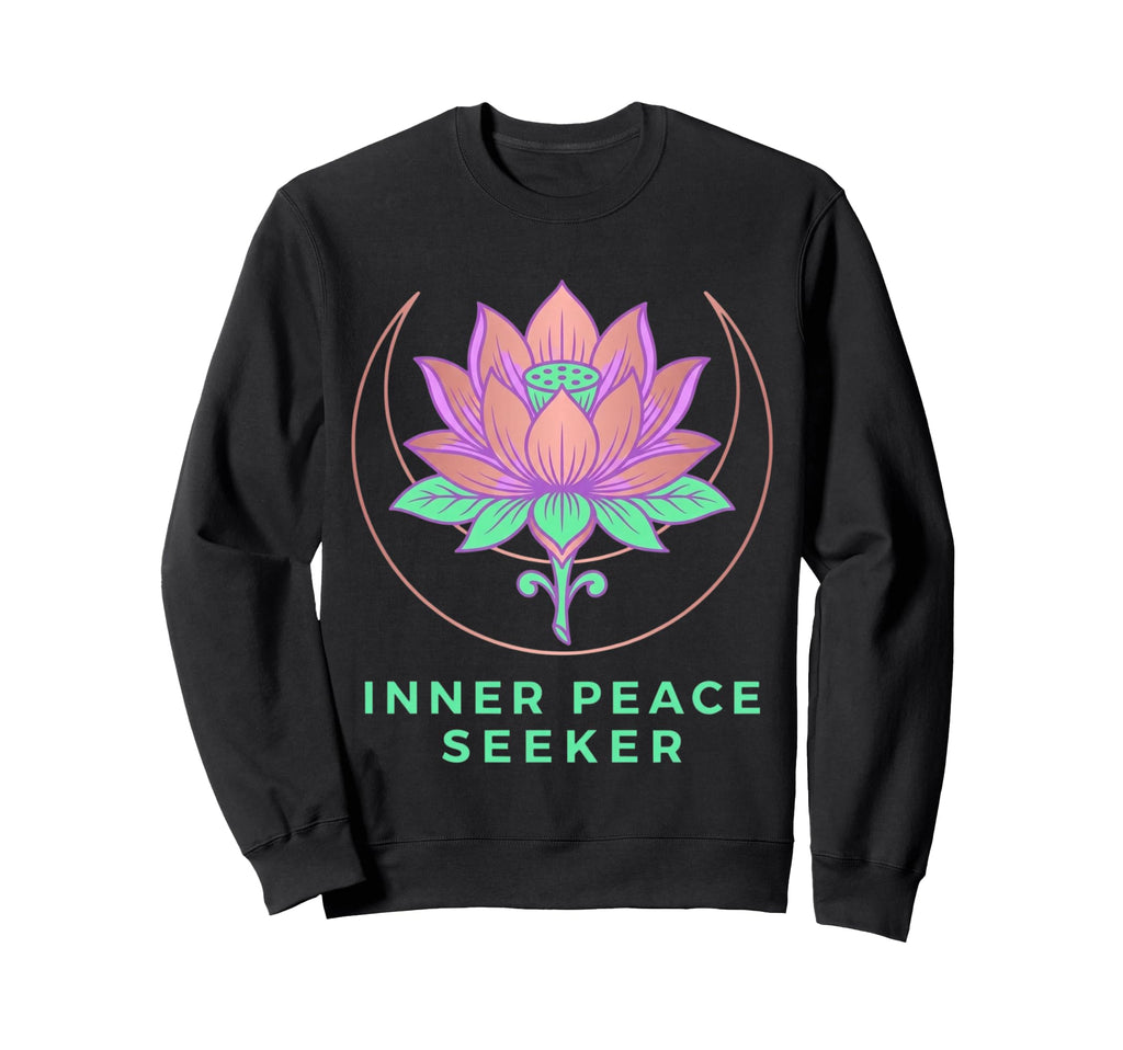 Inner Peace Seeker Lotus Moon Sweatshirt - Fun Novelty Design Unisex - T-Shirt, Sweatshirt, Hoodie