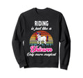 Funny Horse Riding Unicorn Sunset Sweatshirt - Minimalist Print Men Women - T-Shirt, Sweatshirt, Hoodie