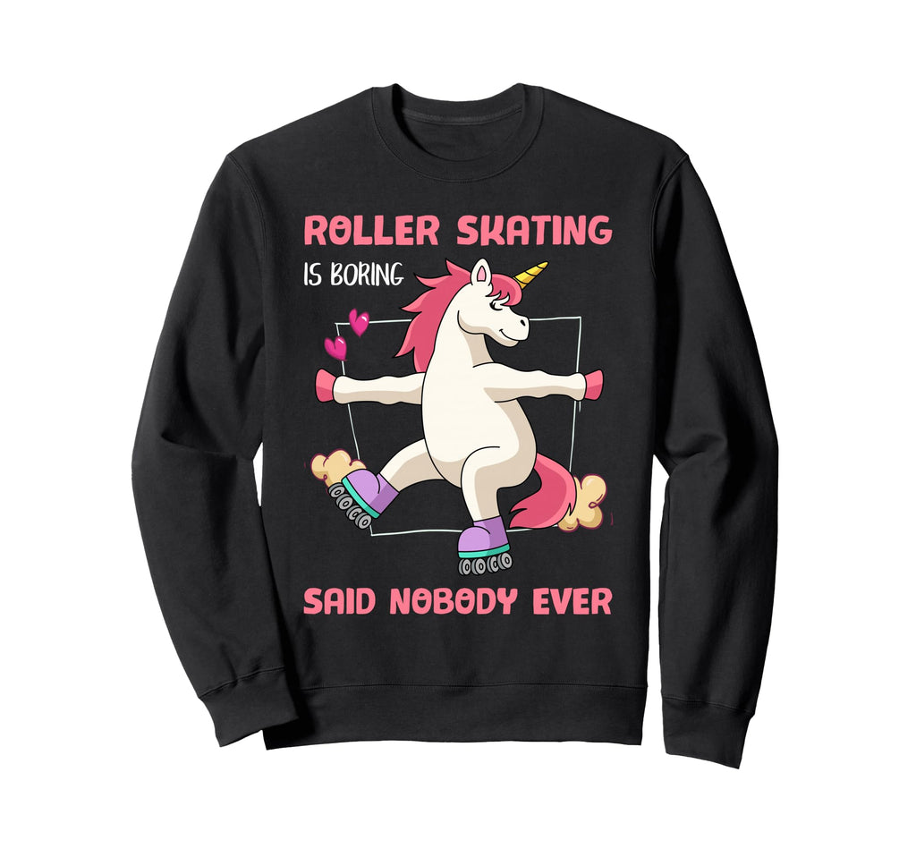Funny Unicorn Roller Skate 70S 80S Sweatshirt - Aesthetic Graphic Unisex - T-Shirt, Sweatshirt, Hoodie